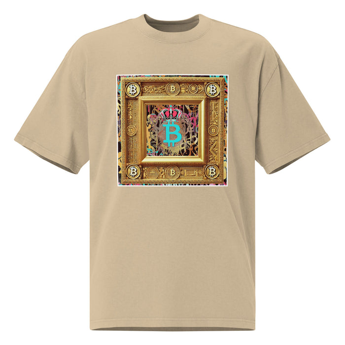 Bitcoin Framed Art - Oversized faded t-shirt