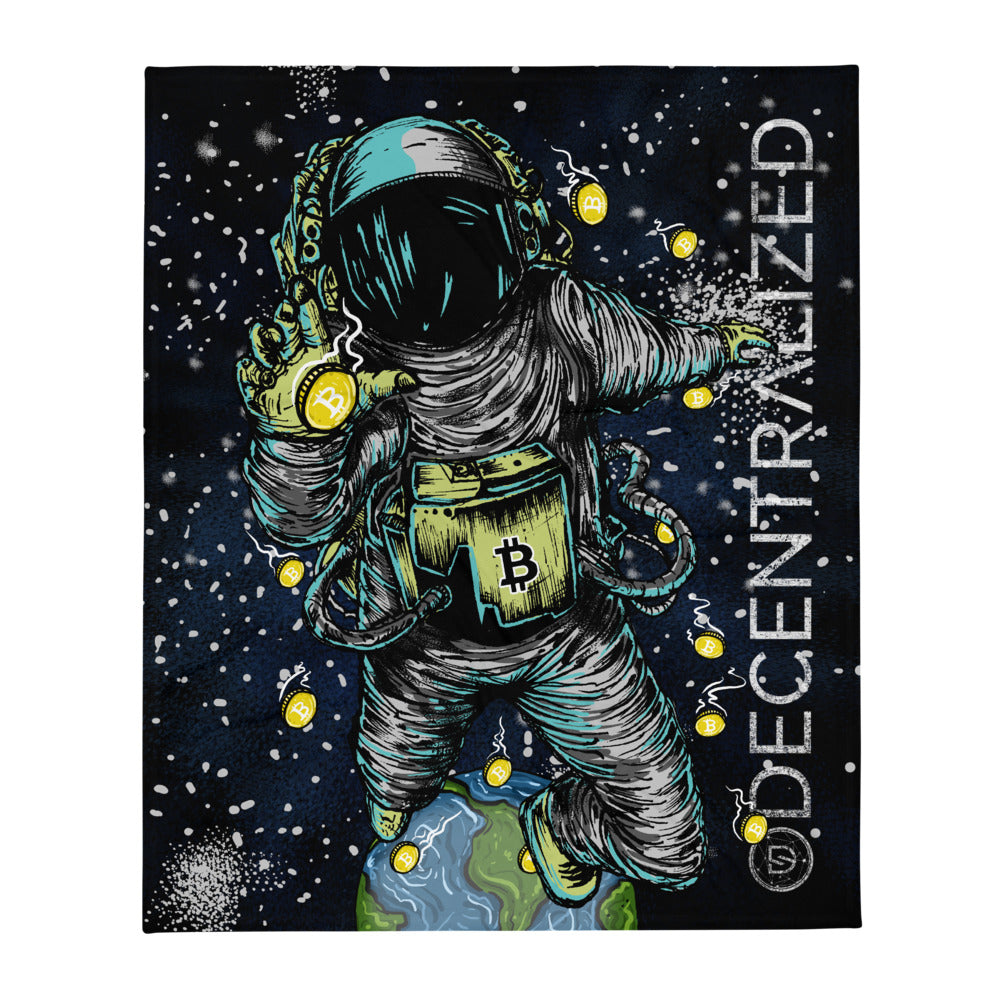 Decentralized Supply Astronaut Art - Throw Blanket