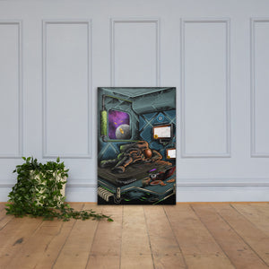 Calm Before The Moon Astronaut 24x36 Canvas Art