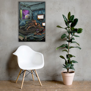 Calm Before The Moon Astronaut 24x36 Canvas Art