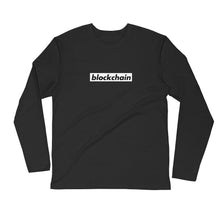 Load image into Gallery viewer, Blockchain Box Logo - Long Sleeve Fitted Crew