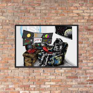 Decentralized Astronaut Trader Framed Poster