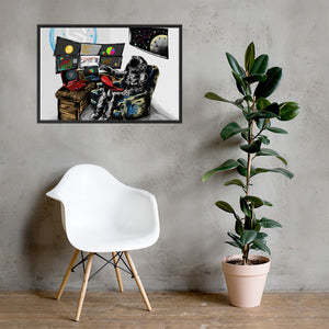 Decentralized Astronaut Trader Framed Poster