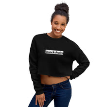 Load image into Gallery viewer, Blockchain Box Logo - Crop Sweatshirt