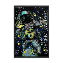 Load image into Gallery viewer, Decentralized Supply Custom Astronaut Art Wood-Framed Poster